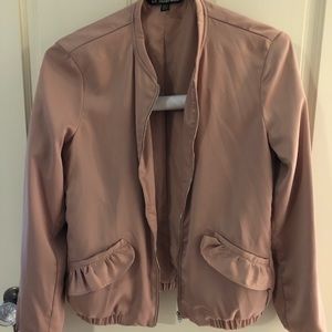 Blush pink Zara ruffle jacket